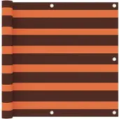 vidaXL Balkonscherm 90x600 cm oxford stof oranje en bruin