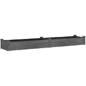 vidaXL Plantenbak verhoogd met voering 240x45x25 cm vurenhout grijs