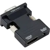 Dolphix HDMI naar VGA + 3,5mm Jack adapter - compact / zwart