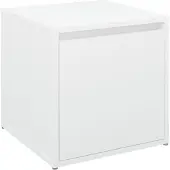 vidaXL Opbergbox met lade 40,5x40x40 cm bewerkt hout wit
