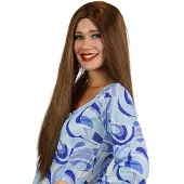 Witbaard Dames Pruik - Mariska Bruin - One-size - Volwassenen