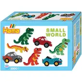 Hama Midi Kralen - Small World - 2000 st. - Dinosaurussen & Auto - - OneSize - Kralen