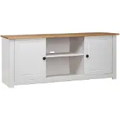 vidaXL Tv-kast Panama Range 120x40x50 cm massief grenenhout wit
