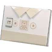 Gamberritos laken set beige beertje 3 delig klein