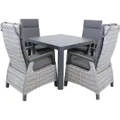 Lesli Living Tafel Buiten Tuin Castilla 2.0 Negro 100x100cm