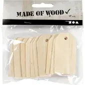 Packlinq Houten Manilla Labels, afm 30x60 mm, 10 stuk/ 1 doos