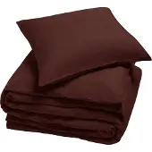 Yumeko Dekbedovertrek set Gewassen Linnen 140x220 Rood - Eco, Bio & Fairtrade