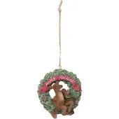Clayre & Eef Decoratie Hanger Hert Meerkleurig Kunststof