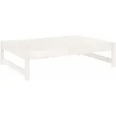 vidaXL Tuinvoetenbank 120x80 cm massief grenenhout wit