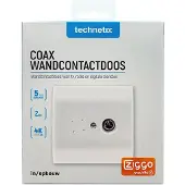 Technetix Coax wandcontactdoos (Ziggo gecertificeerd, Inbouw/Opbouw)