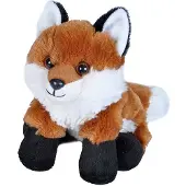 Wild republic Pluche vos knuffel - rood - 18 cm - Dieren knuffels - Knuffeldier