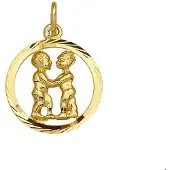 TFT Geelgouden Bedel sterrenbeeld tweeling gediamanteerd 4005679