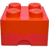 LEGO Opbergsteen met 4 noppen - rood