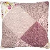 Clayre & Eef Kussenhoes 50x50 cm Paars Polyester Bloemen