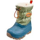 Playshoes Snowboots olijfgroen / petrol / oranje
