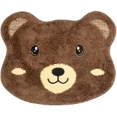 Clayre & Eef Badmat 60x48x1cm Bruin Polyester Beer Bruin