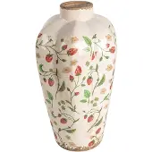 Clayre & Eef Vaas Ø 21x35 cm rood keramiek aardbeien