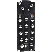 Banned - Skull Slim Bretels - Zwart
