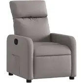 vidaXL Fauteuil verstelbaar stof taupe