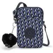 Kipling Schoudertas 'TALLY' blauw / zwart / wit