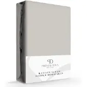Primaviera Deluxe Topper Hoeslaken Satin Grey Satijn-160 x 200 cm