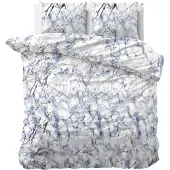 Royal Textile dekbedovertrek Ocean - marmer - blauw - polykatoen - 1-persoons (140x220 + 60x70 cm)