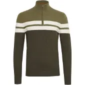 Blend Trui 'Naresh' olijfgroen / donkergroen / wit