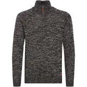 Blend Trui 'Danovan' bruin / zilvergrijs / rood / zwart gemêleerd