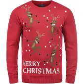 Blend Trui 'Rudolph' bruin / rood / wit