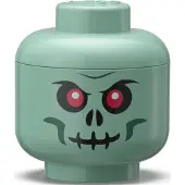 LEGO Opbergbox Storage Head Mini Green Skeleton Sand Green