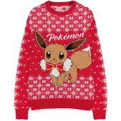 Difuzed Pokemon - Eevee Christmas Jumper (Red)