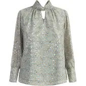 Faina Blouse beige / geel / lichtgroen