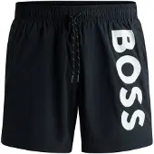 BOSS Zwemshorts 'Octopus' zwart / wit