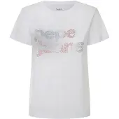Pepe Jeans Shirt 'FERNANDINE' blauw / rood / zilver / wit