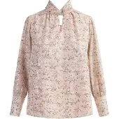 Faina Blouse 'Caneva' goud / kaki / rosa / offwhite
