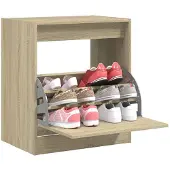 vidaXL Schoenenkast 60x42x69 cm bewerkt hout sonoma eikenkleurig