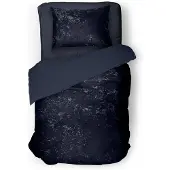 Eleganzzz Dekbedovertrek Crushed Velvet - royale blue 140x200/220cm