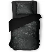 Eleganzzz Dekbedovertrek Crushed Velvet - black 140x200/220cm