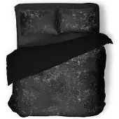 Eleganzzz Dekbedovertrek Crushed Velvet - black 200x200/220cm