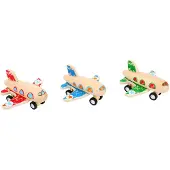 Small Foot Design - Houten Pull-back Vliegtuig, per stuk