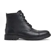 Pepe Jeans Pepe Jeansvoor mannen. PMS50245 Fred Land leren enkellaarsjes zwart (46), Leer, Plat, Veters, Ritssluiting, Casual
