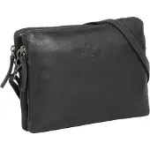 Mustang Leer schoudertas Catania Crossbody Bag Black zwart
