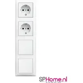 Busch-Jaeger Inbouw Wandcontactdoos 2x Schakelaar 2x