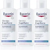 Eucerin DermoCapillaire Kalmerende Urea Milde Shampoo - Verzacht de hoofdhuid - Verminderd jeukerig gevoel - Ongeparfumeerd - 3x250ml