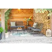 Garden Impressions Hermes loungeset 5-dlg c.bl/rope moss gr dia. 5mm/mystic gr