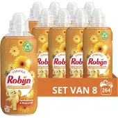 Robijn Classics Wasverzachter - Passiebloem & Bergamot - bevat 95% biologisch afbreekbare ingrediënten - 8 x 33 wasbeurten