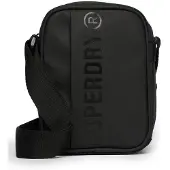 Superdry Schoudertas 'Tarp' lichtgrijs / lichtrood / zwart