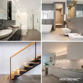 HOFTRONIC™ Milano - 4x inbouwspots veranda - Dimbaar LED - Complete set met afstandsbediening - Plug & Play - 12 Volt 3 watt - 2700K 200 lumen - IP65 waterdicht