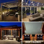 HOFTRONIC™ Sienna - 8x inbouwspots veranda - Dimbaar LED - Complete set met afstandsbediening - Kantelbaar - Plug & Play - 12 Volt 3 watt - 2700K 200 lumen - IP4