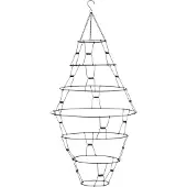 House of Seasons Kersthanger Diamant Zwart D 36,5 H 80 Cm